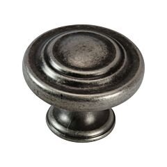 Saturn Ring Classic Metal Pewter Cabinet Knob 1-11/32 (34mm)