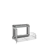 Chrome Above Appliance Organizer, 13 to 13-3/4 X 19 X 14-3/4 to 23 in