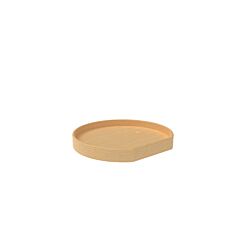 Natural Wood D-Shape Lazy Susan Shelf Only, 20 in