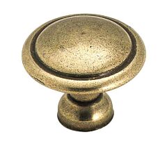 Allison Value 1-3/8 in (35 mm) Diameter Light Antique Brass Cabinet Knob
