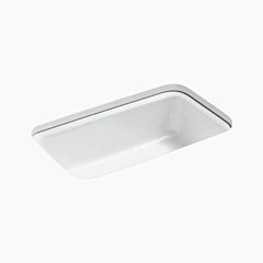 Kohler Bakersfield 22" (559 mm) x 31" (787 mm) Undermount Single-Bowl Kitchen Sink White Finish