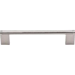 Top Knobs Princetonian Bar Pull Contemporary Style 6-5/16 Inch (160mm) Center to Center, Overall Length 7-1/8" Brushed Satin Nickel Cabinet Hardware Pull / Handle 