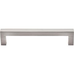 Top Knobs Square Bar Pull Contemporary Style 5-1/16 Inch (128mm) Center to Center, Overall Length 5-7/16" Brushed Satin Nickel Cabinet Hardware Pull / Handle 