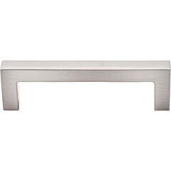 Top Knobs Square Bar Pull Contemporary Style 3-3/4 Inch (96mm) Center to Center, Overall Length 4-3/16" Brushed Satin Nickel Cabinet Hardware Pull / Handle 