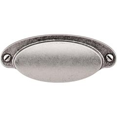 Top Knobs Dakota Cup Pull Traditional Style 2-9/16 Inch (65mm) Center to Center, Overall Length 4-Inch Pewter Antique Cabinet Hardware Pull / Handle 