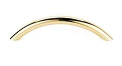 Alno Creations Mariam 3-3/4" (96mm) Center to Center, Overall Length 4-5/8" Unlacquered Brass Cabinet Pull/Handle
