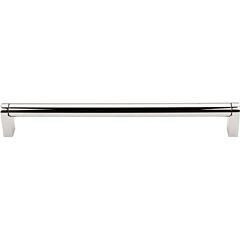 Top Knobs Pennington Bar Pull Contemporary Style 8-13/16 Inch (224mm) Center to Center, Overall Length 9-3/16" Polished Nickel Cabinet Hardware Pull / Handle 