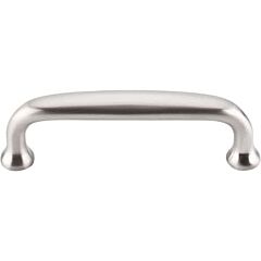 Top Knobs Charlotte Pull Contemporary Style 3-Inch (76mm) Center to Center, Overall Length 3-1/2" Brushed Satin Nickel Cabinet Hardware Pull / Handle 