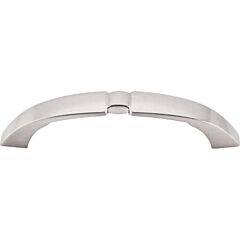 Top Knobs Lida Pull Traditional Style 3-3/4 Inch (96mm) Center to Center, Overall Length 4-5/8" Brushed Satin Nickel Cabinet Hardware Pull / Handle 