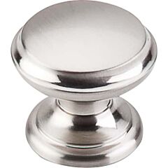 Top Knobs Flat Top Knob Traditional Style Brushed Satin Nickel Knob, 1-3/8 Inch Diameter