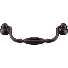 Top Knobs Tuscany Small Drop Pull Traditional Style 5-1/16 Inch (128mm) Center to Center, Overall Length 6-Inch Oil Rubbed Bronze Cabinet Hardware Pull / Handle 