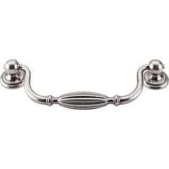 Top Knobs Tuscany Drop Pull Small Traditional Style 5-1/16 Inch (128mm) Center to Center, Overall Length 6-Inch Pewter Antique Cabinet Hardware Pull / Handle 