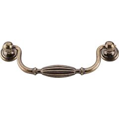 Top Knobs Tuscany Drop Pull Small Traditional Style 5-1/16 Inch (128mm) Center to Center, Overall Length 6-Inch German Bronze Cabinet Hardware Pull / Handle 