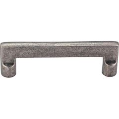 Top Knobs Aspen Flat Sided Pull Contemporary, Rustic Style 4-Inch (102mm) Center to Center, Overall Length 4-5/8" Silicon Bronze Light Cabinet Hardware Pull / Handle 
