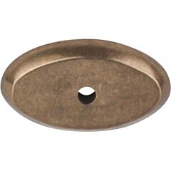 Top Knobs Aspen Oval Backplate, Light Bronze, 1-1/2" Length