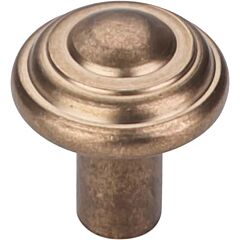 Top Knobs Aspen Button Knob Contemporary, Rustic Style Light Bronze Knob, 1-1/4 Inch Diameter