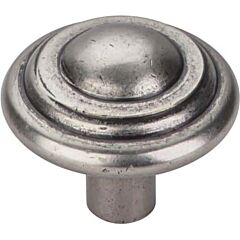 Top Knobs Aspen Button Knob Contemporary, Rustic Style Silicon Bronze Light Knob, 1-3/4 Inch Diameter