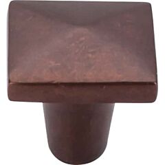 Top Knobs Aspen Square Knob Contemporary, Rustic Style Mahogany Bronze Knob, 1-1/4 Inch Diameter