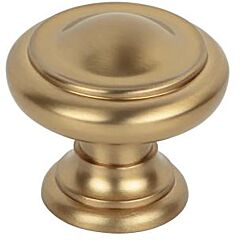 Top Knobs Nouveau Collection 1-1/8" (29mm) Diameter Dome Cabinet Knob 1-1/16" (27mm) Overall Projection, Honey Bronze