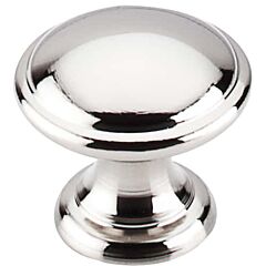 Top Knobs Rounded Knob Traditional Style Polished Nickel Knob, 1-1/4 Inch Diameter 