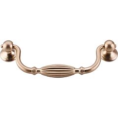 Top Knobs Tuscany Drop Pull Small Traditional Style 5-1/16 Inch (128mm) Center to Center, Overall Length 6-Inch Brushed Bronze Cabinet Hardware Pull / Handle 