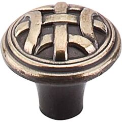 Top Knobs Celtic Know Small Traditional Style Dark Antique Brass Knob, 1 Inch Diameter