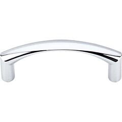 Top Knobs Griggs Pull Contemporary Style 3-Inch (76mm) Center to Center, Overall Length 3-3/8" Polished Chrome Cabinet Hardware Pull / Handle 