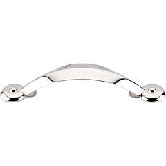 Top Knobs Angle Pull Traditional Style 3-Inch (76mm) Center to Center, Overall Length 4-7/8" Polished Nickel Cabinet Hardware Pull / Handle 