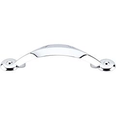 Top Knobs Angle Pull Traditional Style 3-Inch (76mm) Center to Center, Overall Length 4-7/8" Polished Chrome Cabinet Hardware Pull / Handle