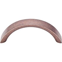 Top Knobs Crescent Pull Contemporary Style 3-Inch (76mm) Center to Center, Overall Length 3-1/2" Antique Copper Cabinet Hardware Pull / Handle 