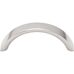 Top Knobs Crescent Pull Contemporary Style 3-Inch (76mm) Center to Center, Overall Length 3-1/2" Polished Nickel Cabinet Hardware Pull / Handle 