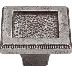 Top Knobs Square Inset Knob Old World Style Cast Iron Knob, 2 Inch Diameter 