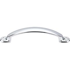 Top Knobs Arendal Pull Traditional Style 3-3/4 Inch (96mm) Center to Center, Overall Length 5 Inch Polished Chrome Cabinet Hardware Pull / Handle 