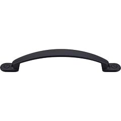 Top Knobs Arendal Pull Traditional Style 5-1/16 Inch (128mm) Center to Center, Overall Length 6-3/4 in Flat Black Cabinet Hardware Pull / Handle 