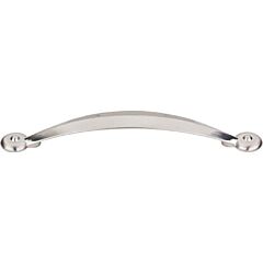 Top Knobs Angle Pull Traditional Style 5-1/16 Inch (128mm) Center to Center, Overall Length 6-7/8" Brushed Satin Nickel Cabinet Hardware Pull / Handle 