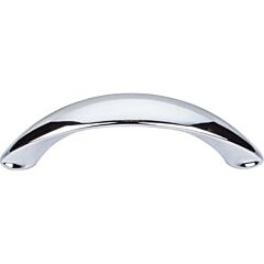 Top Knobs Arc Pull Contemporary Style 3-Inch (76mm) Center to Center, Overall Length 3-3/4" Polished Chrome Cabinet Hardware Pull / Handle 