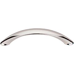 Top Knobs Arc Pull Contemporary Style 4-Inch (102mm) Center to Center, Overall Length 4-15/16" Polished Nickel Cabinet Hardware Pull / Handle 