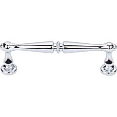 Top Knobs Edwardian Pull Traditional Style 3-3/4 Inch (96mm) Center to Center, Overall Length 4-7/16"  Polished Chrome Cabinet Hardware Pull / Handle 