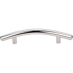 Top Knobs Curved Bar Pull Traditional, Transitional Style 3-3/4 Inch (96mm) Center to Center, Overall Length 6-1/4" Polished Nickel Cabinet Hardware Pull / Handle 