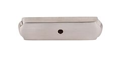 Top Knobs Aspen II Rectangle Backplate Contemporary, Rustic Style Brushed Satin Nickel, 2-1/2" Overall Length