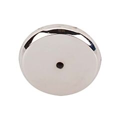 Top Knobs Aspen II Round Backplate Contemporary, Rustic Style Polished Nickel, 1-3/4" Diameter