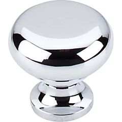 Top Knobs Flat Faced Knob Traditional Style Polished Chrome Knob, 1-1/4 Inch Diameter