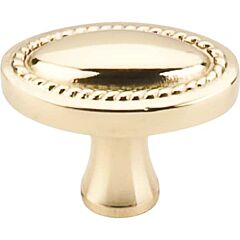 Top Knobs Oval Rope Knob Traditional Style Polished Brass Knob, 3/4 Inch Diameter