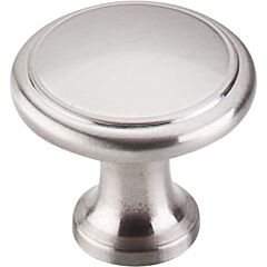 Top Knobs Ringed Knob Contemporary Style Brushed Satin Nickel Knob, 1-1/8 Inch Diameter 