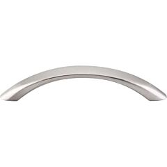 Top Knobs Bow Pull Contemporary Style 3-3/4 Inch (96mm) Center to Center, Overall Length 4-9/16 Inch Brushed Satin Nickel Cabinet Hardware Pull / Handle 