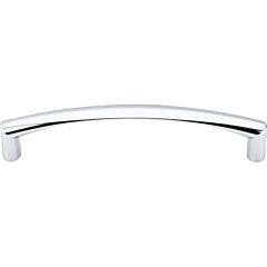 Top Knobs Griggs Pull Contemporary Style 5-1/16 Inch (128mm) Center to Center, Overall Length 5-7/16 in Polished Chrome Cabinet Hardware Pull / Handle 