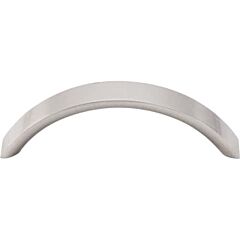 Top Knobs Crescent Pull Contemporary Style 3-3/4 Inch (96mm) Center to Center, Overall Length 4-1/4 in Brushed Satin Nickel Cabinet Hardware Pull / Handle 