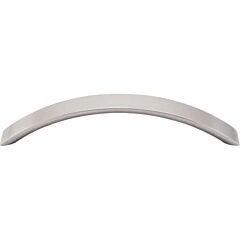 Top Knobs Crescent Pull Contemporary Style 5-1/16 Inch (128mm) Center to Center, Overall Length 5-3/4 in Brushed Satin Nickel Cabinet Hardware Pull / Handle 