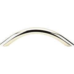 Top Knobs Curved Wire Pull Contemporary Style 3-3/4 Inch (96mm) Center to Center, Overall Length 4-9/16 Inch Polished Brass Cabinet Hardware Pull / Handle 