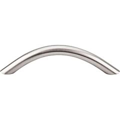 Top Knobs Curved Wire Pull Contemporary Style 3-3/4 Inch (96mm) Center to Center, Overall Length 4-9/16 Inch Brushed Satin Nickel Cabinet Hardware Pull / Handle 